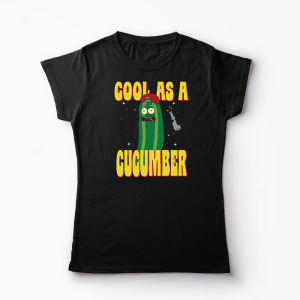 Tricou Rick and Morty Cool As A Cucumber - Femei-Negru