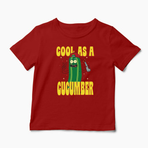 Tricou Rick and Morty Cool As A Cucumber - Copii-Roșu