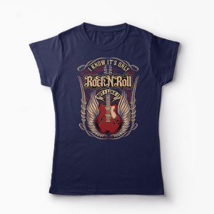 Tricou Rock n Roll I Like It - Femei-Bleumarin