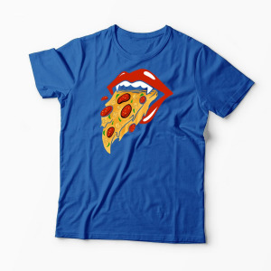 Tricou Rolling Stones Pizza - Bărbați-Albastru Regal