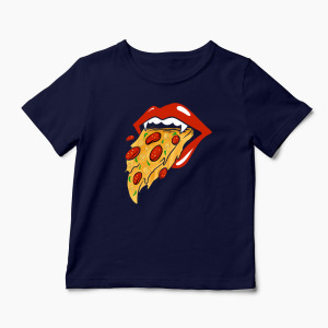 Tricou Rolling Stones Pizza - Copii-Bleumarin