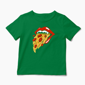 Tricou Rolling Stones Pizza - Copii-Verde