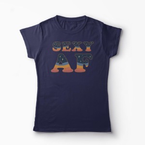 Tricou Sexy AF - Femei-Bleumarin