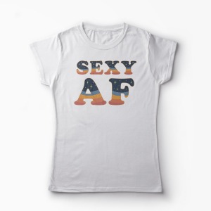 Tricou Sexy AF - Femei-Alb