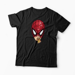 Tricou Spiderman Pizza - Bărbați-Negru