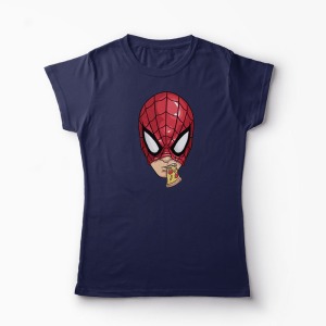 Tricou Spiderman Pizza - Femei-Bleumarin