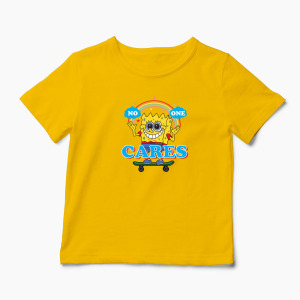 Tricou SpongeBob Nimănui nu-i pasă - Copii-Galben