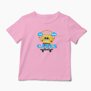 Tricou SpongeBob Nimănui nu-i pasă - Copii-Roz