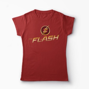 Tricou The Flash Logo - Femei-Roșu