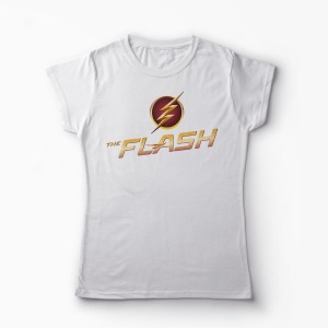 Tricou The Flash Logo - Femei-Alb