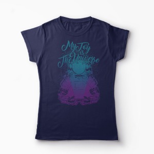 Tricou The Universe - Femei-Bleumarin