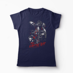 Tricou The Walking Dead Zombie - Femei-Bleumarin