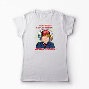 Tricou Trump Clorox Vs. Coronavirus - Femei-Alb