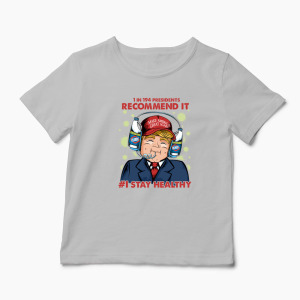 Tricou Trump Clorox Vs. Coronavirus - Copii-Gri