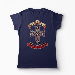 Tricou Trupa Rock - Guns N Roses - Femei-Bleumarin