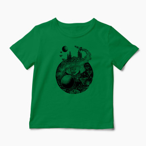 Tricou Univers Spiritualitate Visare - Copii-Verde