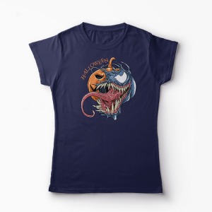 Tricou Venom Halloween - Femei-Bleumarin