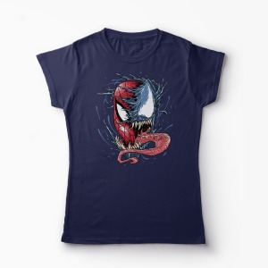 Tricou Venom vs. Spiderman - Femei-Bleumarin