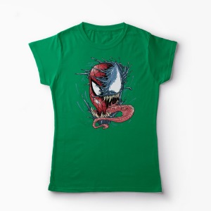 Tricou Venom vs. Spiderman - Femei-Verde