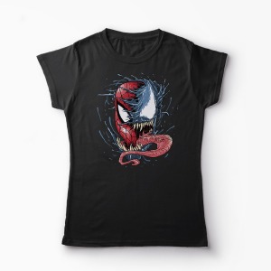 Tricou Venom vs. Spiderman - Femei-Negru