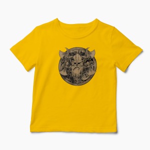 Tricou Viking Războinic - Copii-Galben