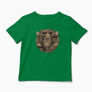 Tricou Viking Războinic - Copii-Verde