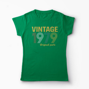 Tricou Vintage 19xx Original Parts - Femei-Verde