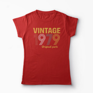 Tricou Vintage 19xx Original Parts - Femei-Roșu