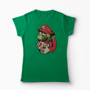 Tricou Zombie Mario - Femei-Verde