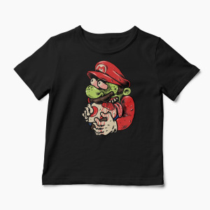 Tricou Zombie Mario - Copii-Negru