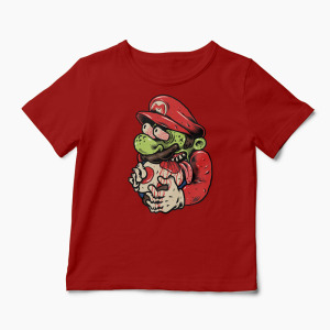 Tricou Zombie Mario - Copii-Roșu