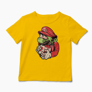 Tricou Zombie Mario - Copii-Galben