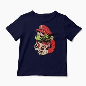 Tricou Zombie Mario - Copii-Bleumarin