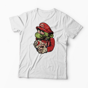 Tricou Zombie Mario - Bărbați-Alb