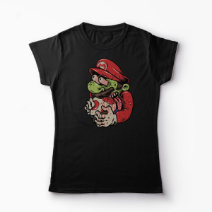 Tricou Zombie Mario - Femei-Negru