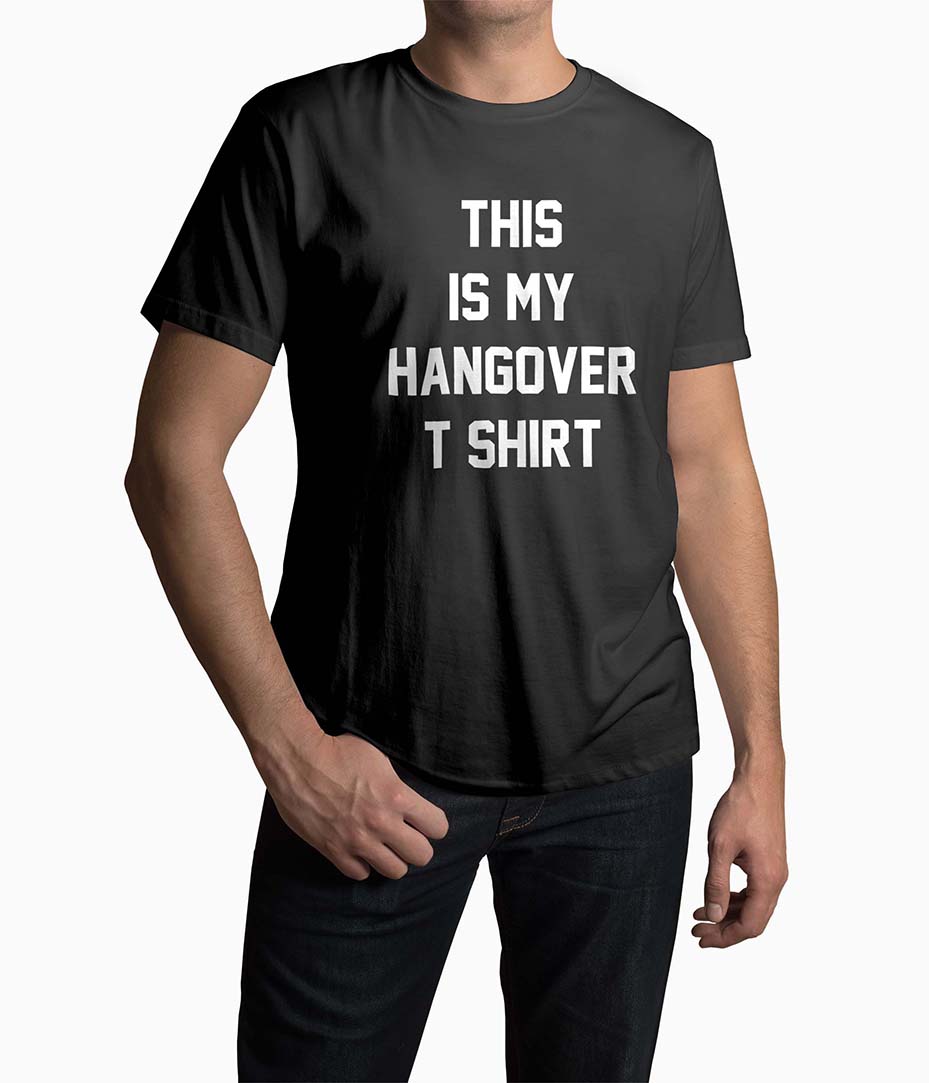 Tricou Barbati Personalizat This Is My Hangover T-Shirt - Bărbați-Negru