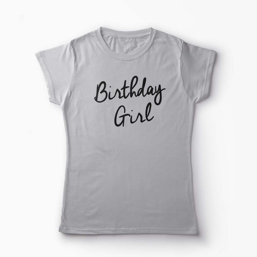 Tricou Birthday Girl - Femei-Gri