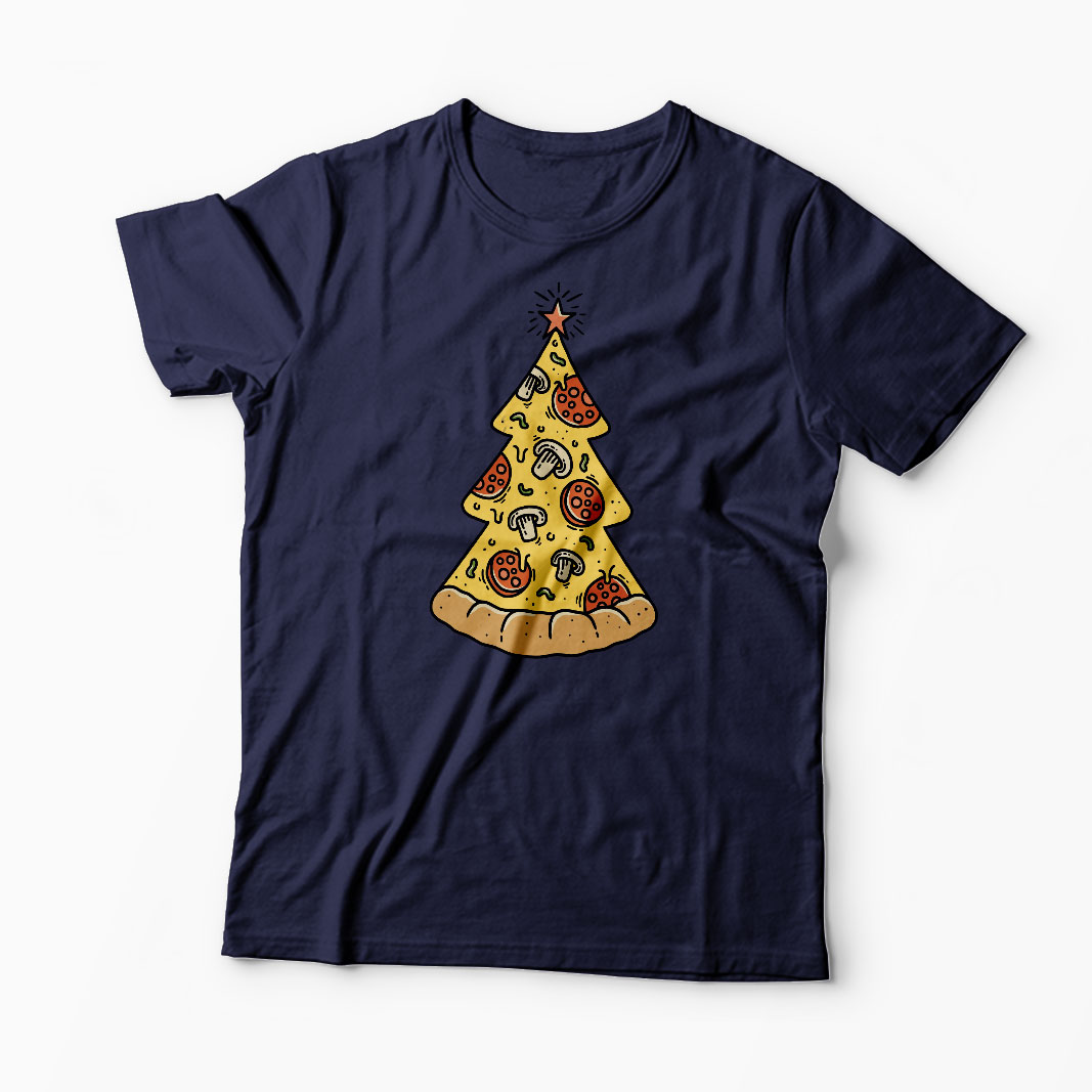 Tricou Brad Craciun Pizza - Bărbați-Bleumarin