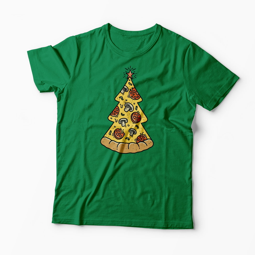 Tricou Brad Craciun Pizza - Bărbați-Verde