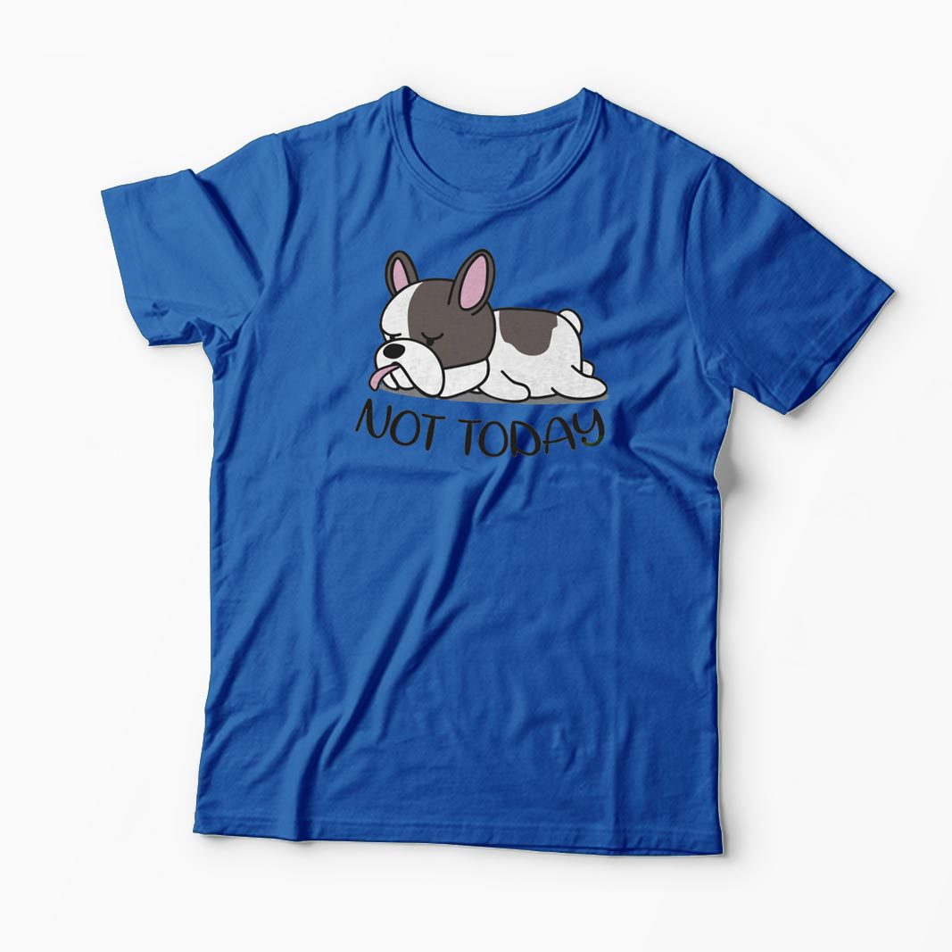 Tricou Bulldog Francez - Nu Azi - Bărbați-Albastru Regal