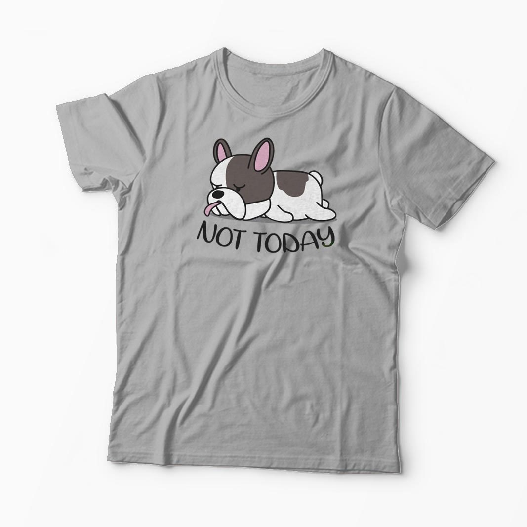 Tricou Bulldog Francez - Nu Azi - Bărbați-Gri