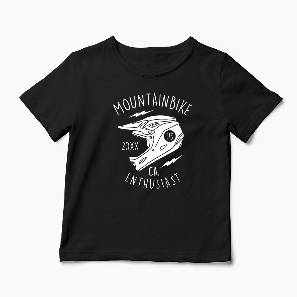 Tricou Cască Mountain Bike Downhill - Copii-Negru