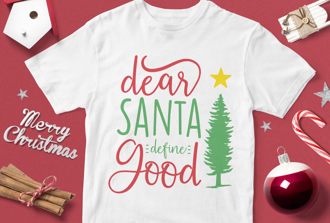 Tricou Crăciun Santa Define Good