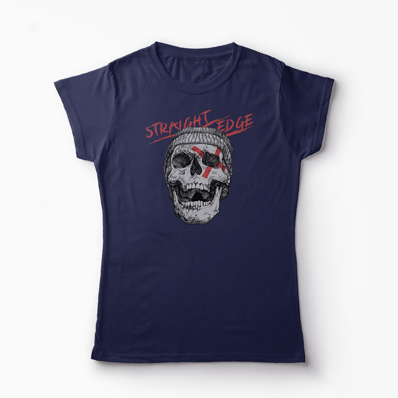 Tricou Craniu Edge - Femei-Bleumarin