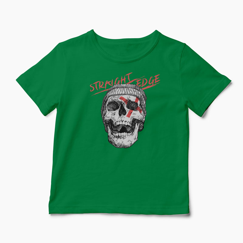 Tricou Craniu Edge - Copii-Verde