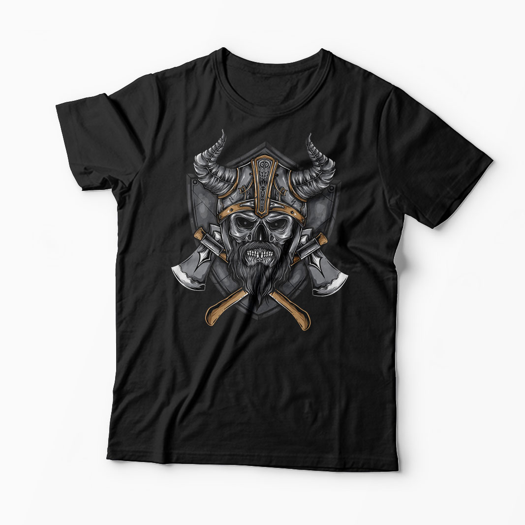 Tricou Craniu Valhalla  - Bărbați-Negru