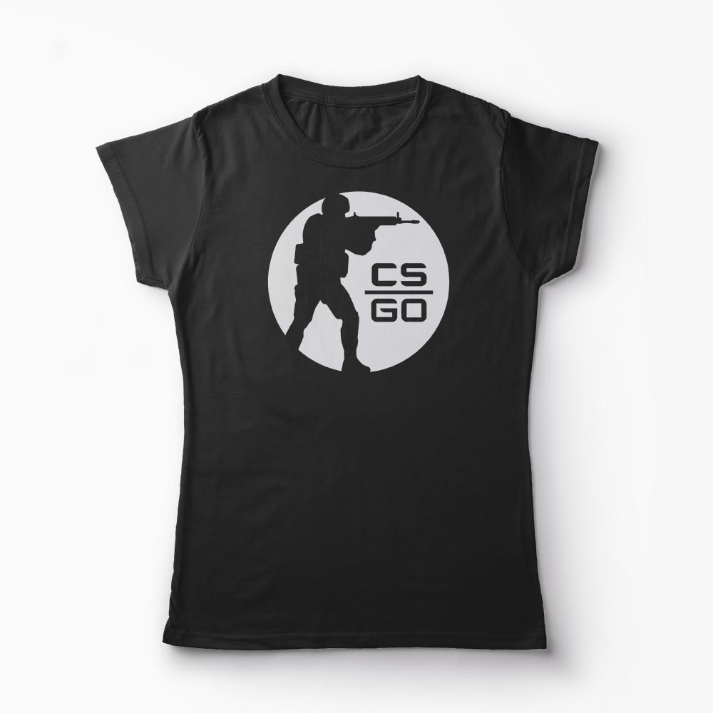 Tricou CS GO Logo - Femei-Negru