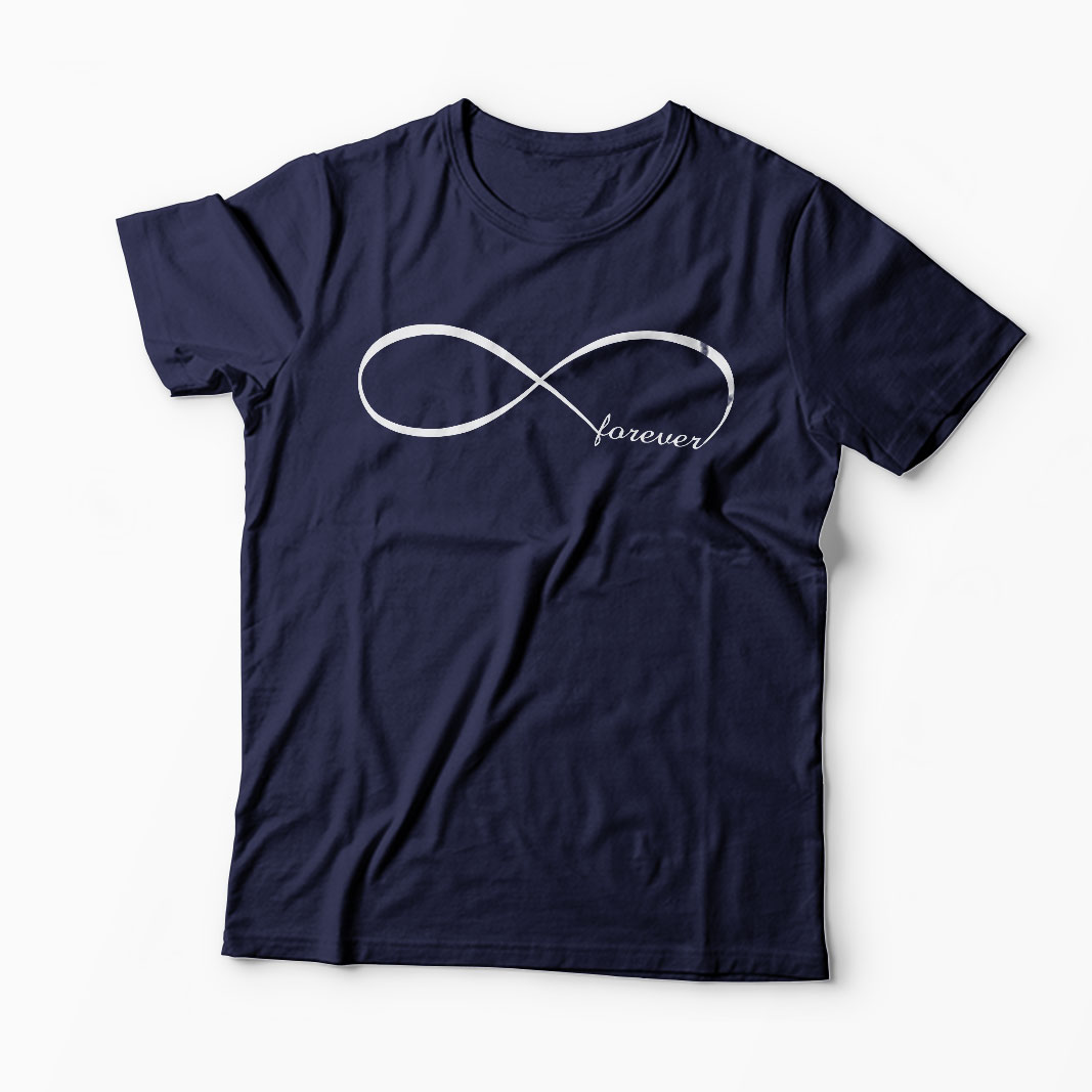 Tricou Cupluri Forever Love Infinity - Bărbați-Bleumarin