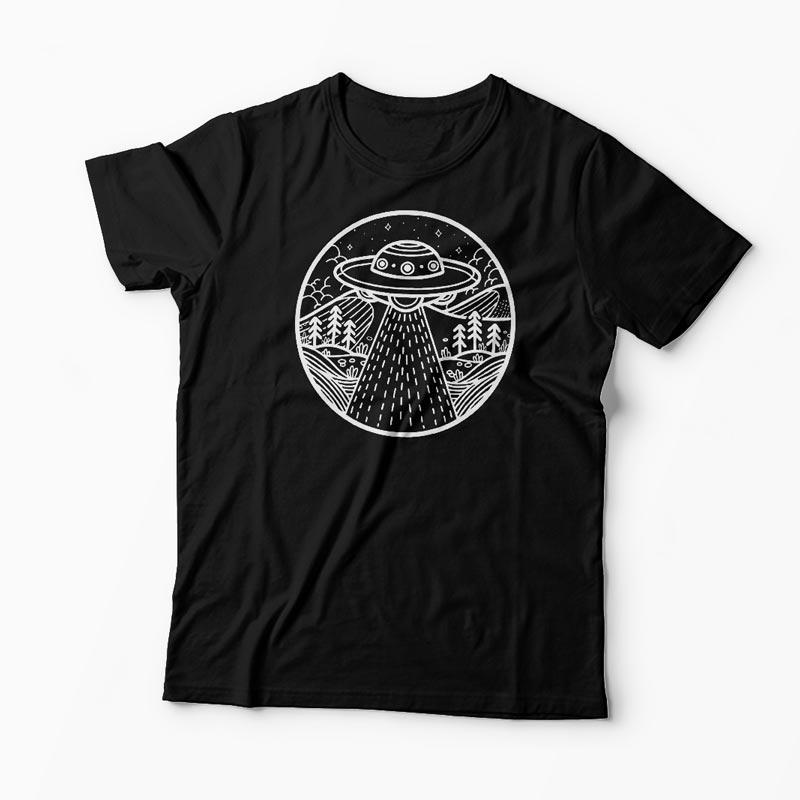 Tricou Extraterestru Ufo - Bărbați-Negru