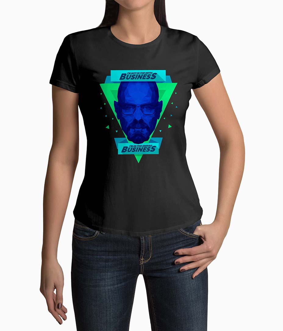 Tricou Femei Personalizat Walter White Breaking Bad - Femei-Negru